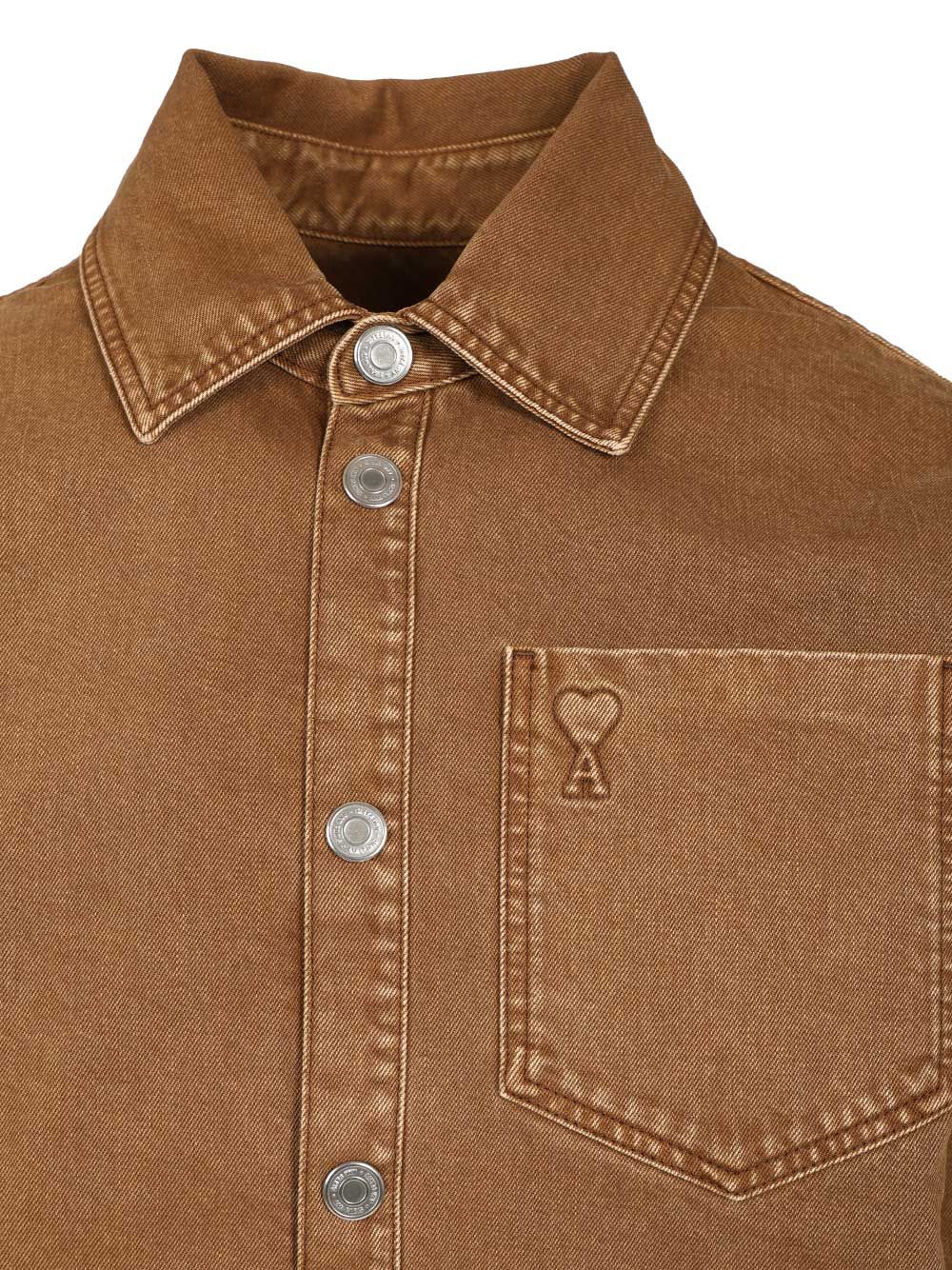 Ami Oversized Shirt Shirts - Brown | c0f4d66dd14dc09731abcc916dddf0dec4077b07
