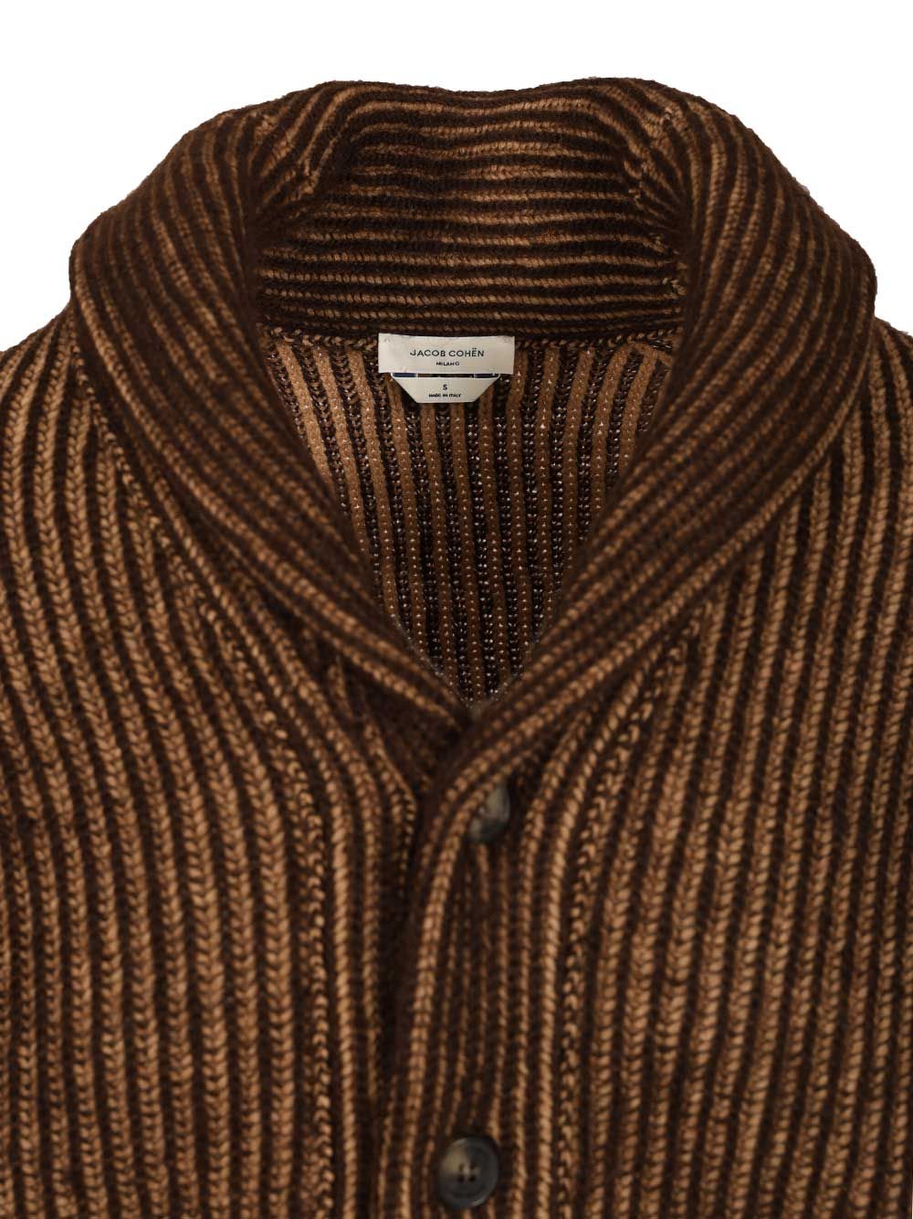 Jacob Cohen English Knit Cardigan Knitwear - Brown | 8107110ef9c95d7d756b7233e54b5f8926ba8b65