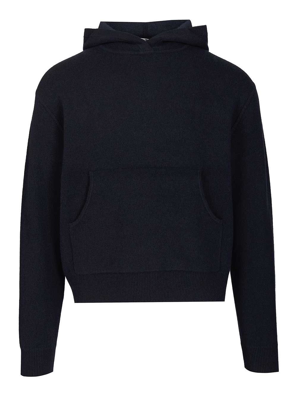 Acne Studios Cashmere Hooded Sweater Knitwear - Blue | 010d312edb39bf6fe083ab40bd44973592bb23af
