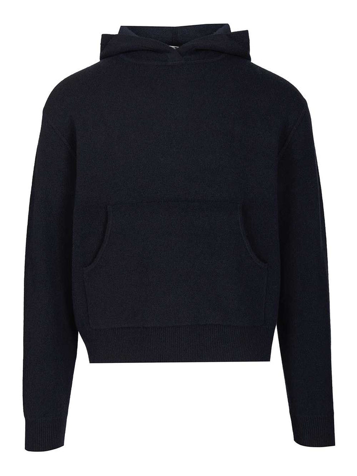 Acne Studios Cashmere Hooded Sweater Knitwear - Blue | 010d312edb39bf6fe083ab40bd44973592bb23af
