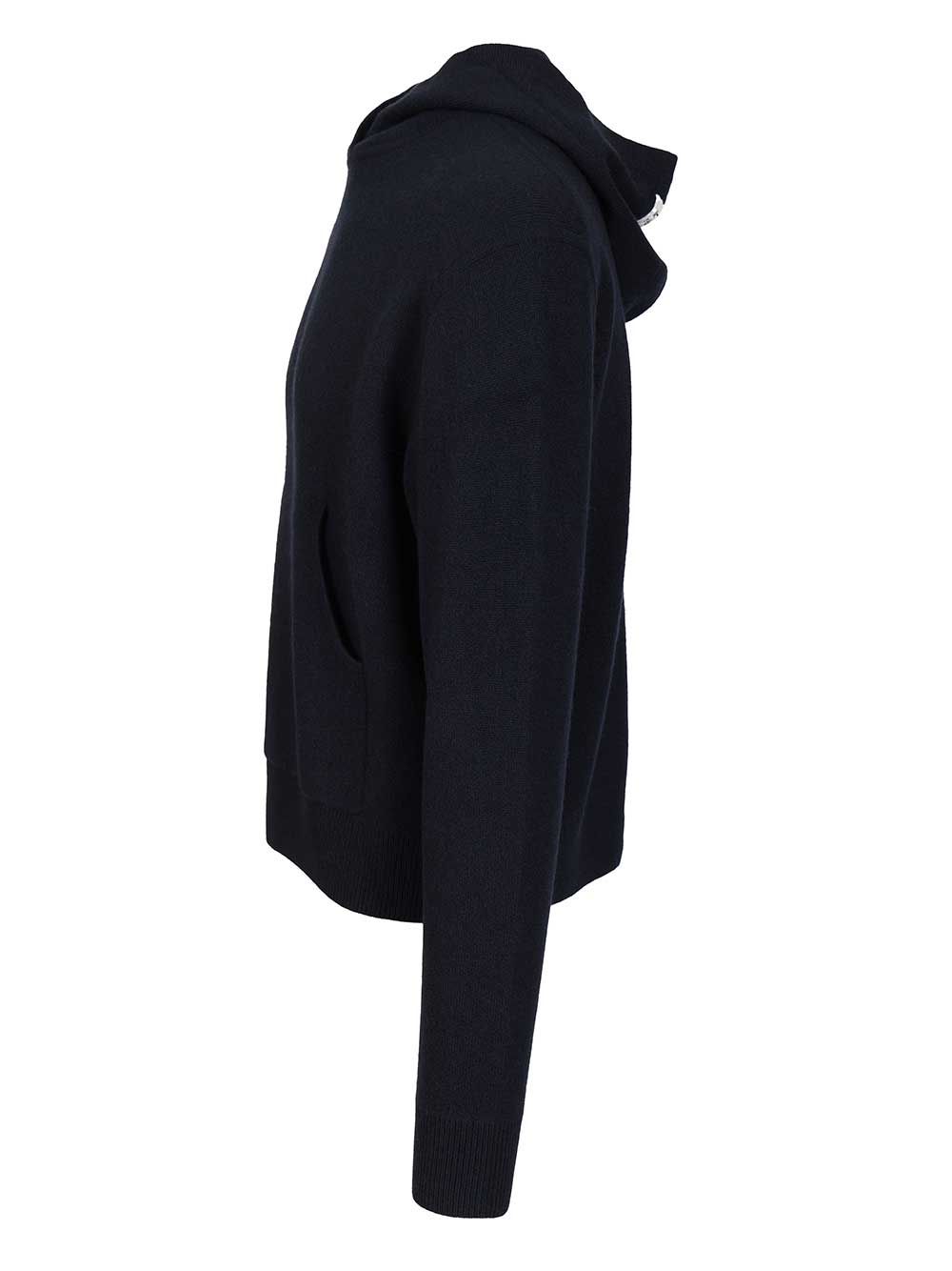 Acne Studios Cashmere Hooded Sweater Knitwear - Blue | ef49321c9abaf165e3ef27e50896e845b0bd86ff