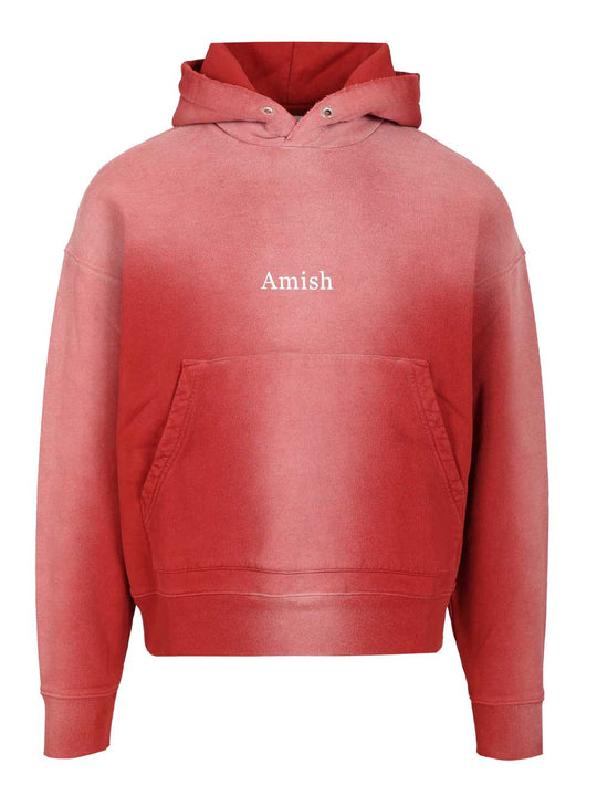 Cotton Hoodie Sweatshirts Red