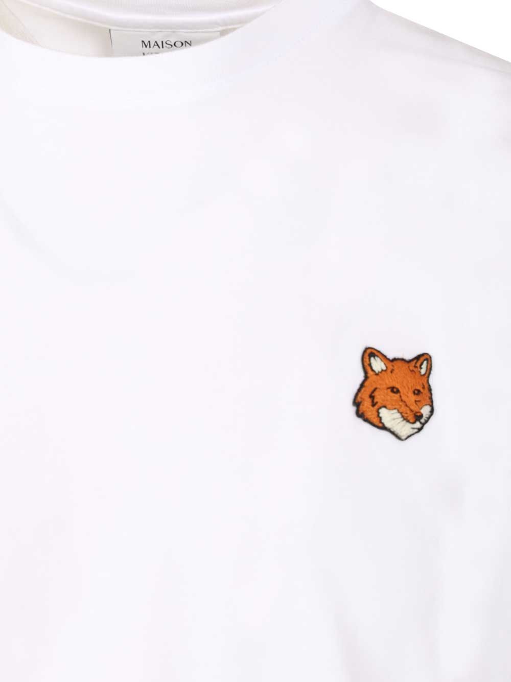Maison KitsunÉ With Fox Head Embroidery T-Shirt - White | 78121548ef4f4e087e92dd6610c5b58b4aa45cf7