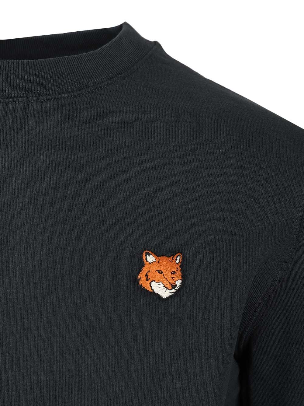 Maison KitsunÉ Fox Head Sweatshirts - Black | 97491977267ac60f4d6ec1530e0a2c878c815c78
