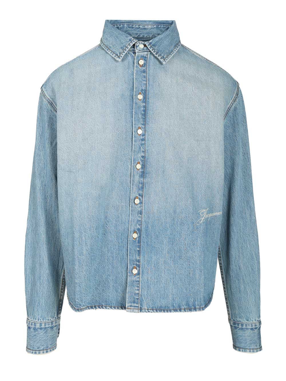 Jacquemus Simon De-Nîmes Denim Shirt Casual - Light blue | 29d60aa6911cd2b1b96e7e262a5832a0be0ae8cc
