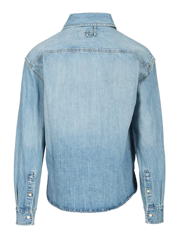 Jacquemus Simon De-Nîmes Denim Shirt Casual - Light blue | 5e228534b3a21783e8ac387069c0a84ccec79203