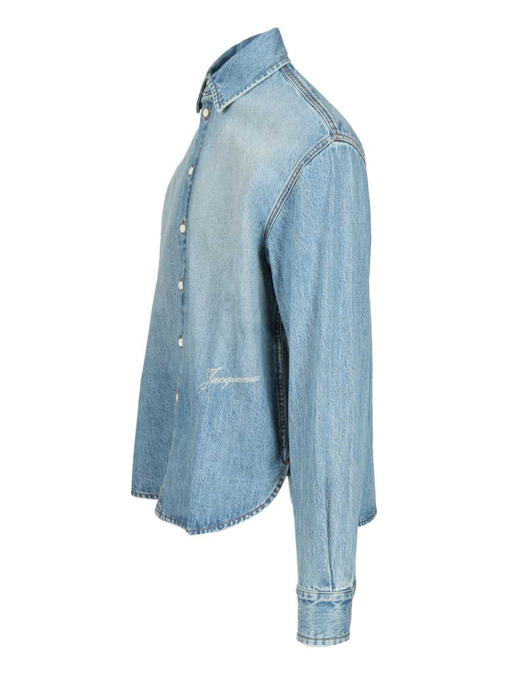 Jacquemus Simon De-Nîmes Denim Shirt Shirts - Light blue | b36617d7905742a6c2b241ccb999803220be5521