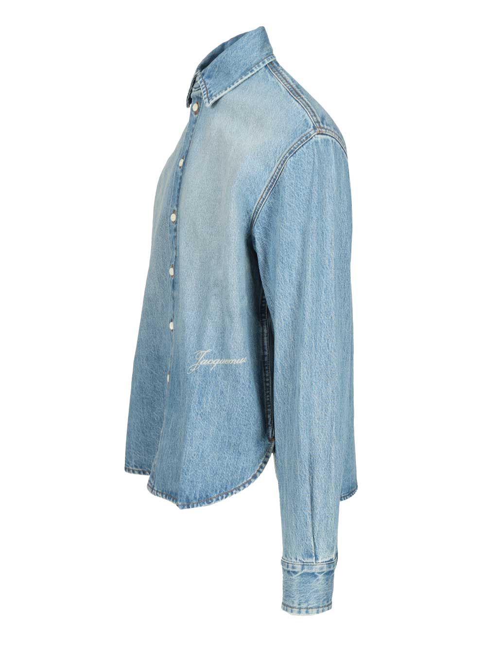 Jacquemus Simon De-Nîmes Denim Shirt Casual - Light blue | b36617d7905742a6c2b241ccb999803220be5521