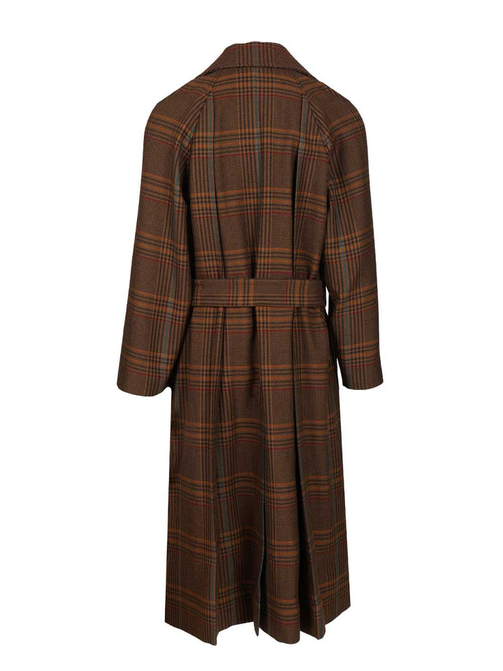 Saint Laurent Long Coat Coats - Brown | 1870da566c18d2b2adcce1e193bf1c6ae0d9c6de