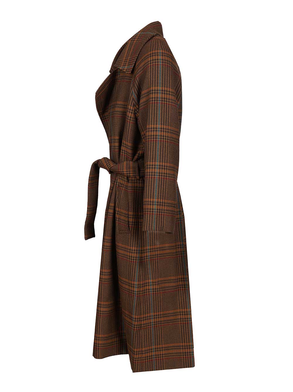 Saint Laurent Long Coat Coats - Brown | 22eee81b34b4f324d16c732ba90bf76ec605663a