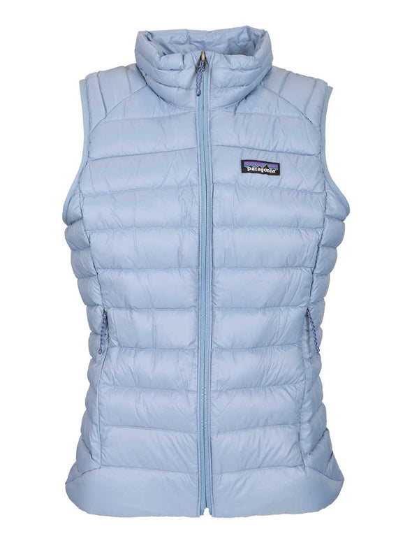 Windproof Down Vest Coats Light Blue