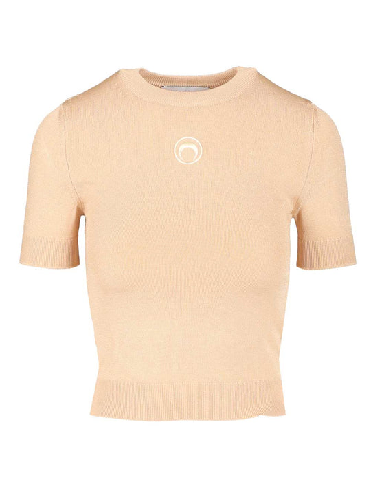 Moon Top T-Shirt Beige