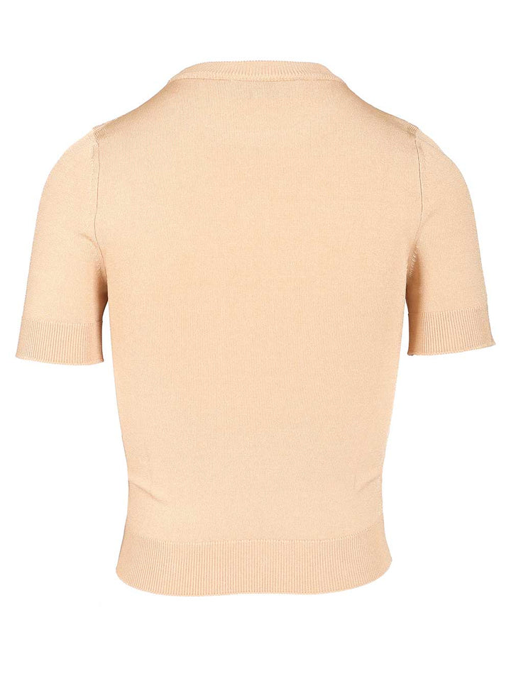 Marine Serre Moon Top T-Shirt - Beige | 89ec8ac1cce5b9ef27e94b5d642c1f3aa2180cdb
