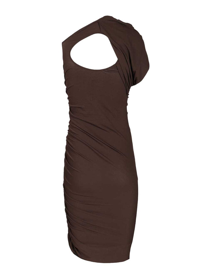 Rick Owens Lilies Amira Short Dress Dresses - Brown | 2d2a4f6f38dfa3f6f9c918f43307c4b95de17d09