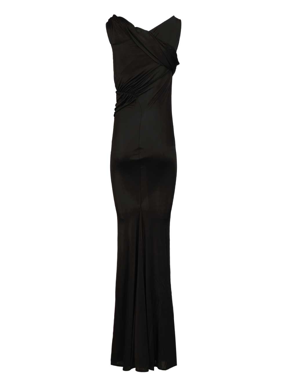 Rick Owens Lilies Sahara Asymmetrical Long Dress Dresses - Black | 12eb6f7d40238ac1994e2e696015f6adaaecb5e3