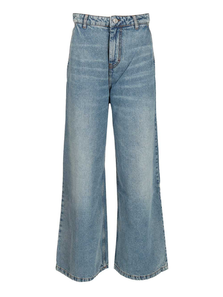Ami Super Wide-Leg Jeans - Blue | 4ec6bb8b497d956e3bb18e831c8a77fbd71d98d6