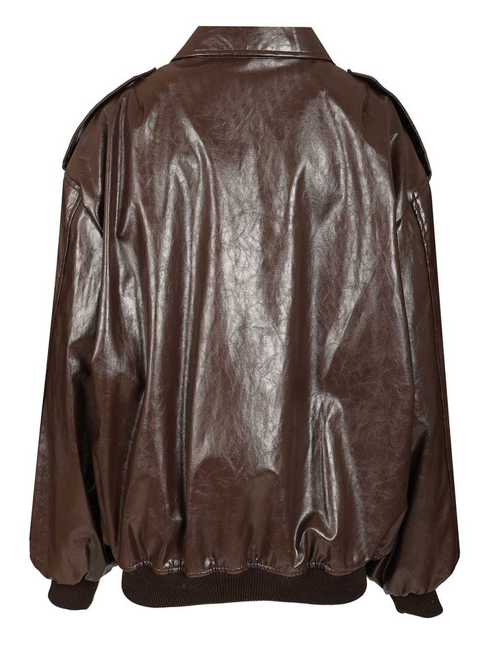 Federica Tosi Leather Jacket Jackets - Brown | 4e3f1429c070fb894ff8926c29a8ad542ec45b2a