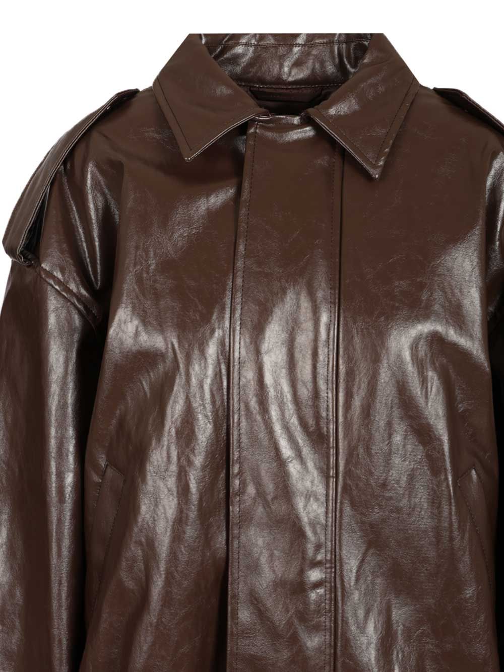 Federica Tosi Leather Jacket Jackets - Brown | 3f0e73b3ea99297d73740494fd03512ca478c563