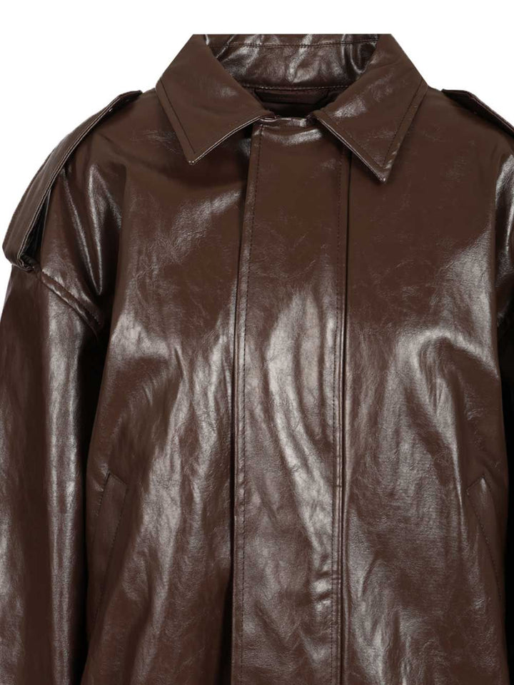 Federica Tosi Leather Jacket Jackets - Brown | 3f0e73b3ea99297d73740494fd03512ca478c563