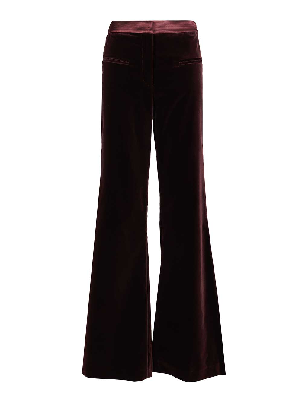 Federica Tosi Velvet Trousers - Bordeaux | 41a2cb936a3b2053ba8953ee0a6102460fc62974