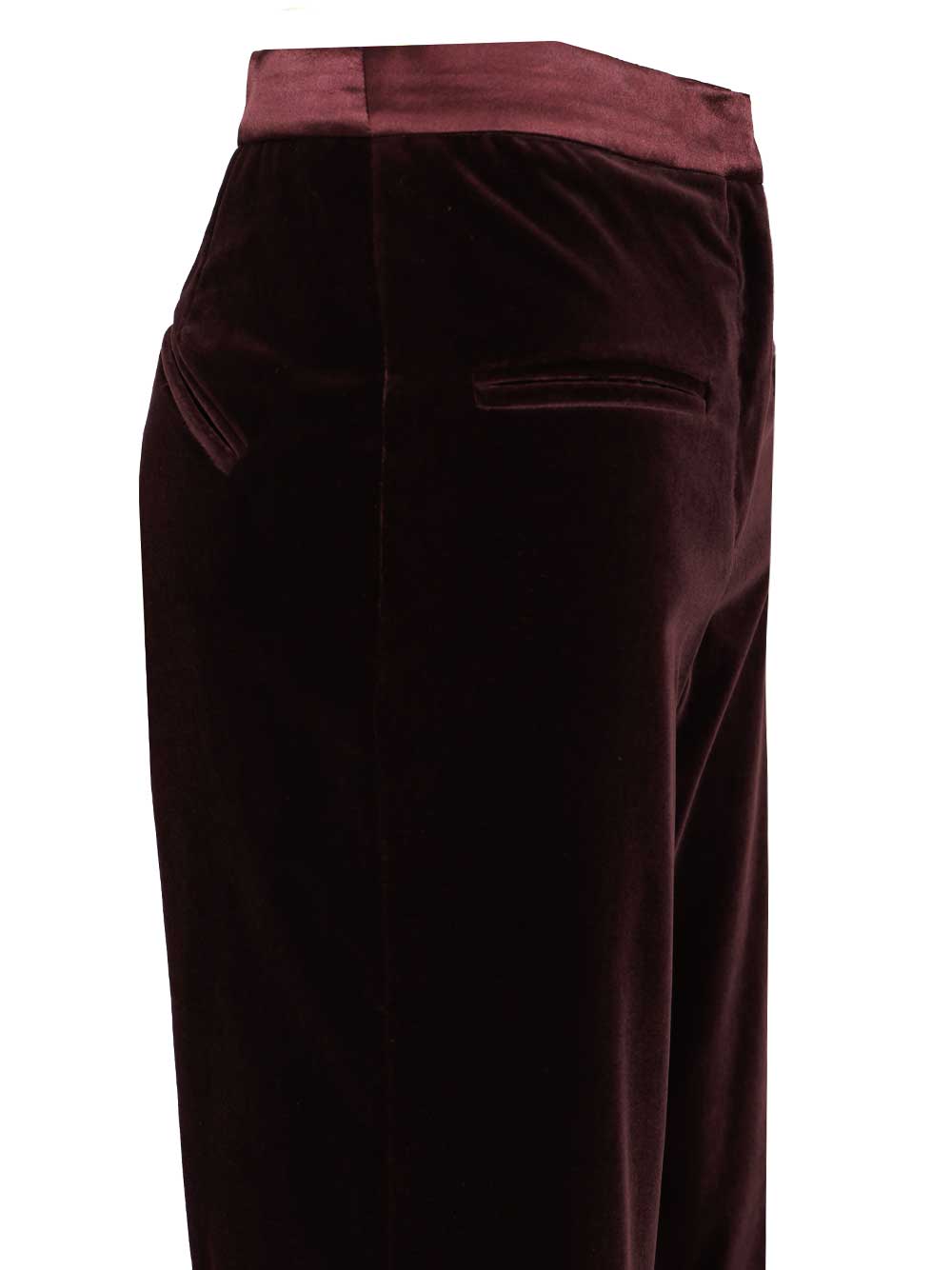 Federica Tosi Velvet Trousers - Bordeaux | ba729658746f9c682db7c9999071764d595d7c53