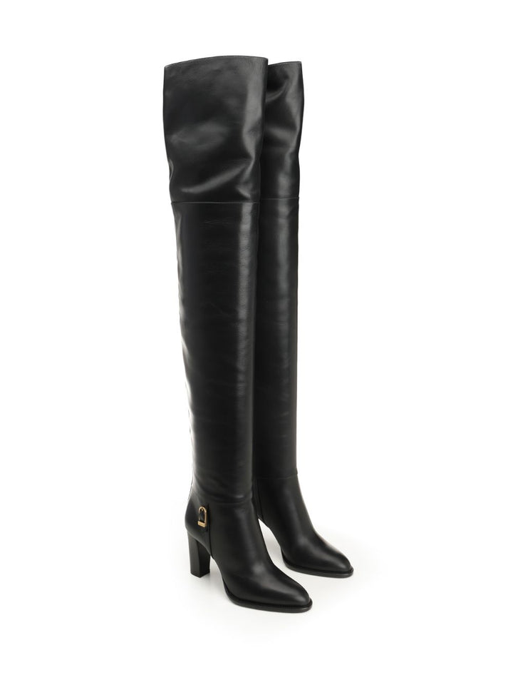 Saint Laurent Julia Over-The-Knee Boots - Black | d7c4195ce3931224844bb327008b8850b53ce4fc