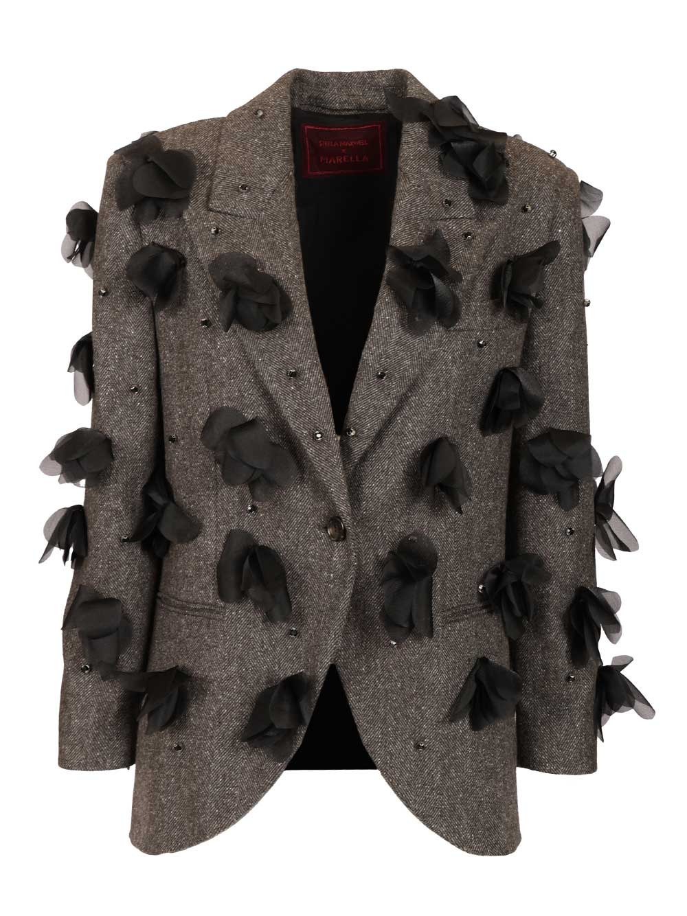 Marella X Stella Maxwell Blazer With Flowers By Stella Maxwell Jackets - Grey | 5f21024fdd0acacdcd094792e21cd1825ef6e42c