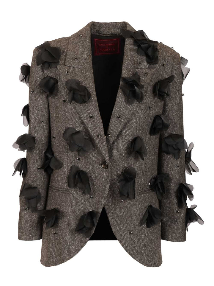 Marella X Stella Maxwell Blazer With Flowers By Stella Maxwell Jackets - Grey | 5f21024fdd0acacdcd094792e21cd1825ef6e42c
