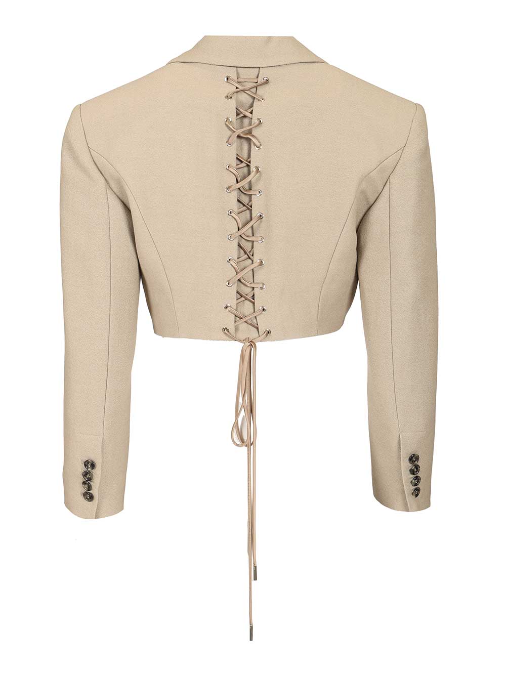 Marella X Stella Maxwell Cropped Tailored Blazer Jackets - Grey | 12b462b1871fa05b5f8c497ecda3a07d2e448e51