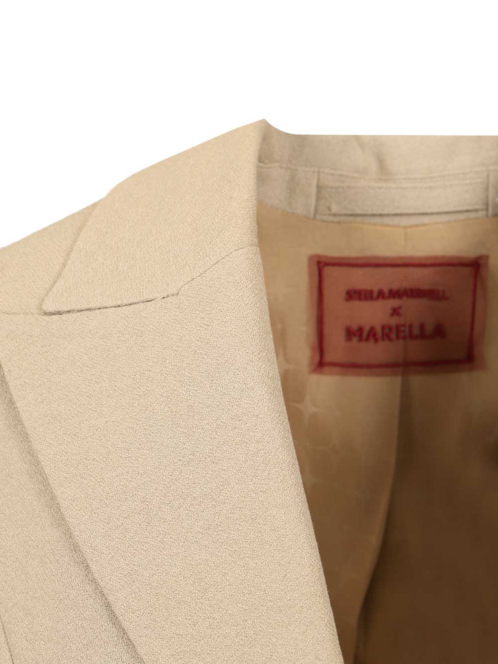 Marella X Stella Maxwell Cropped Tailored Blazer Jackets - Grey | 52d44035458b3416a1f93c9ca346114874e2fdde