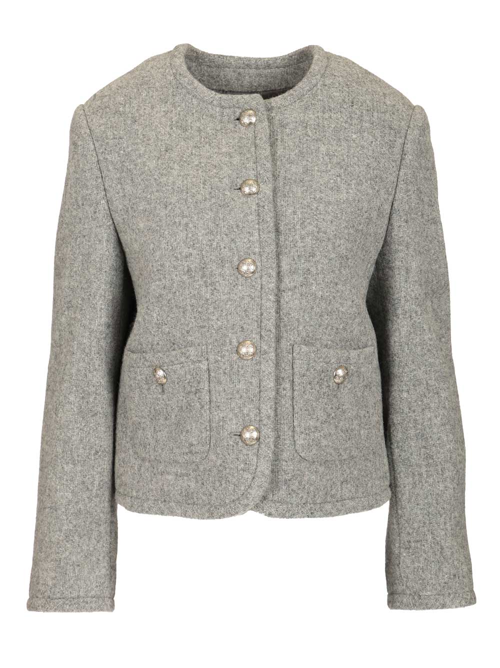 Dunst Classic Jacket Knitwear - Grey | 5a6703cc2d1d7effa05d783d3eebcfb1234bd148