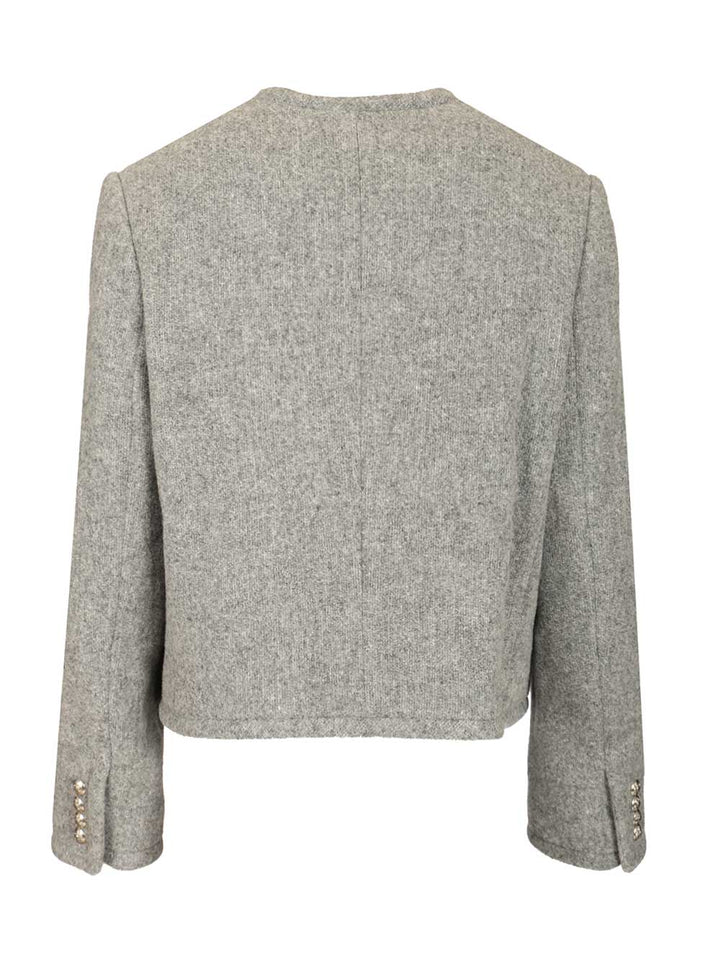 Dunst Classic Jacket Knitwear - Grey | 8876401619d40222e3703ec202b9211ca1146158