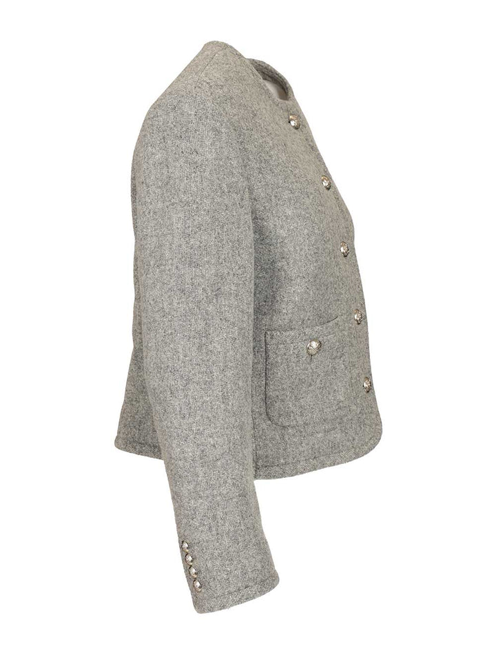 Dunst Classic Jacket Knitwear - Grey | aed196ea81d992da13b5883526f4448f199e422d