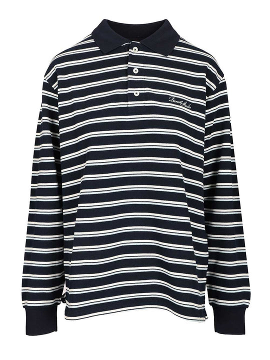 Striped Polo Shirt Blue