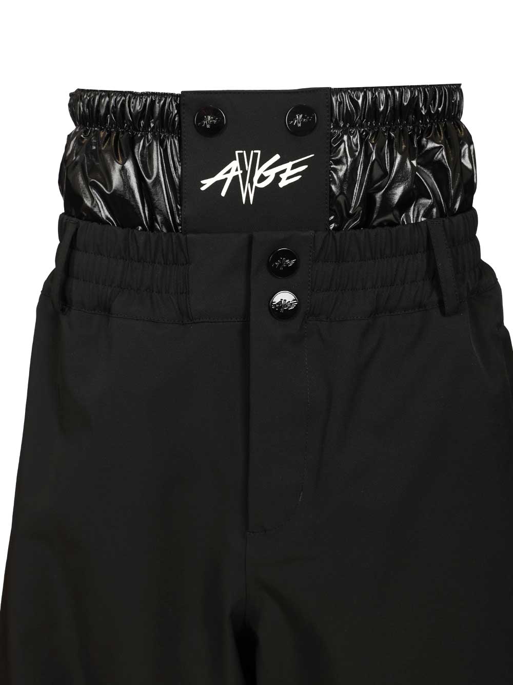 Moncler Genius Shorts With Moncler X A$Ap Rocky Logo Print Trousers - Black | 34373e43b63ce249108632212fb0f5ff562a63e8