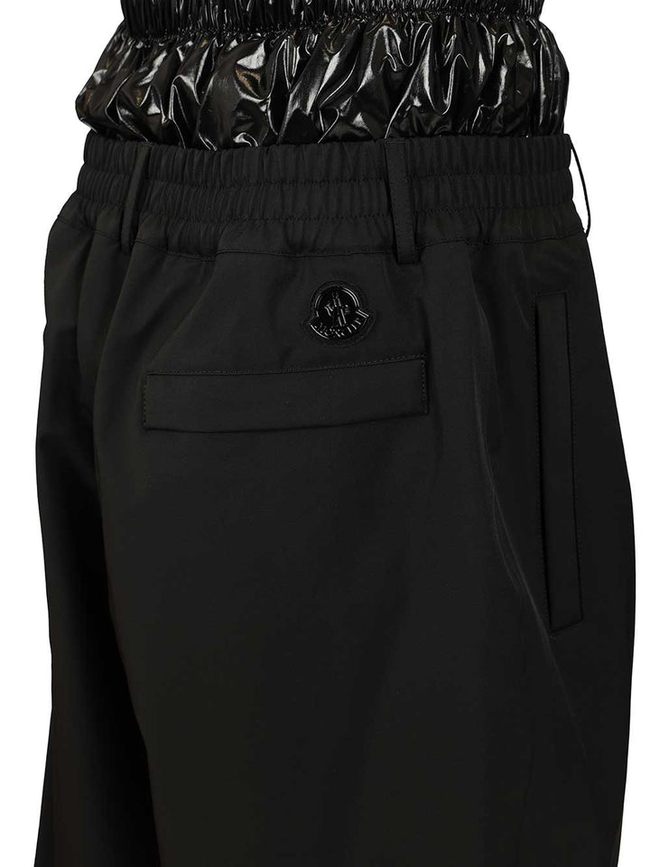 Moncler Genius Shorts With Moncler X A$Ap Rocky Logo Print Trousers - Black | 6f1b6be9ffb546eac6621b56ee8b51fad832129a