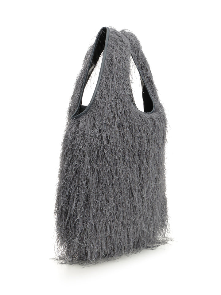 Dries Van Noten Large Tote Bag With Fringe Handbags - Grey | eb5d047bfae5ededfa4b1b794424268a22409eef