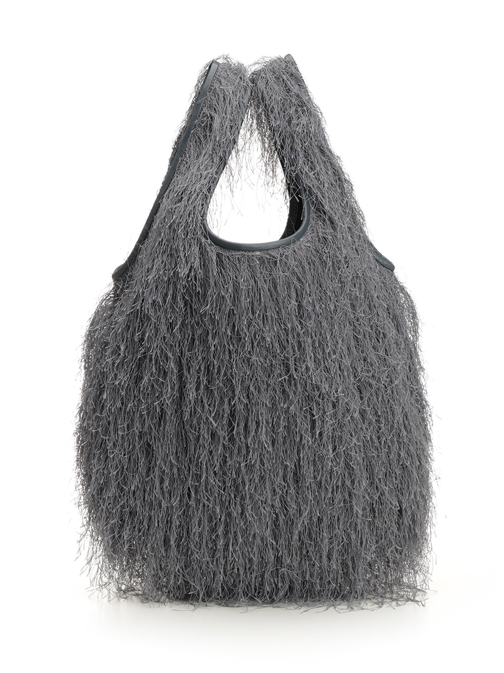 Dries Van Noten Large Tote Bag With Fringe Handbags - Grey | 0a37b580202163db65001e082d3bdce1591b0c4c