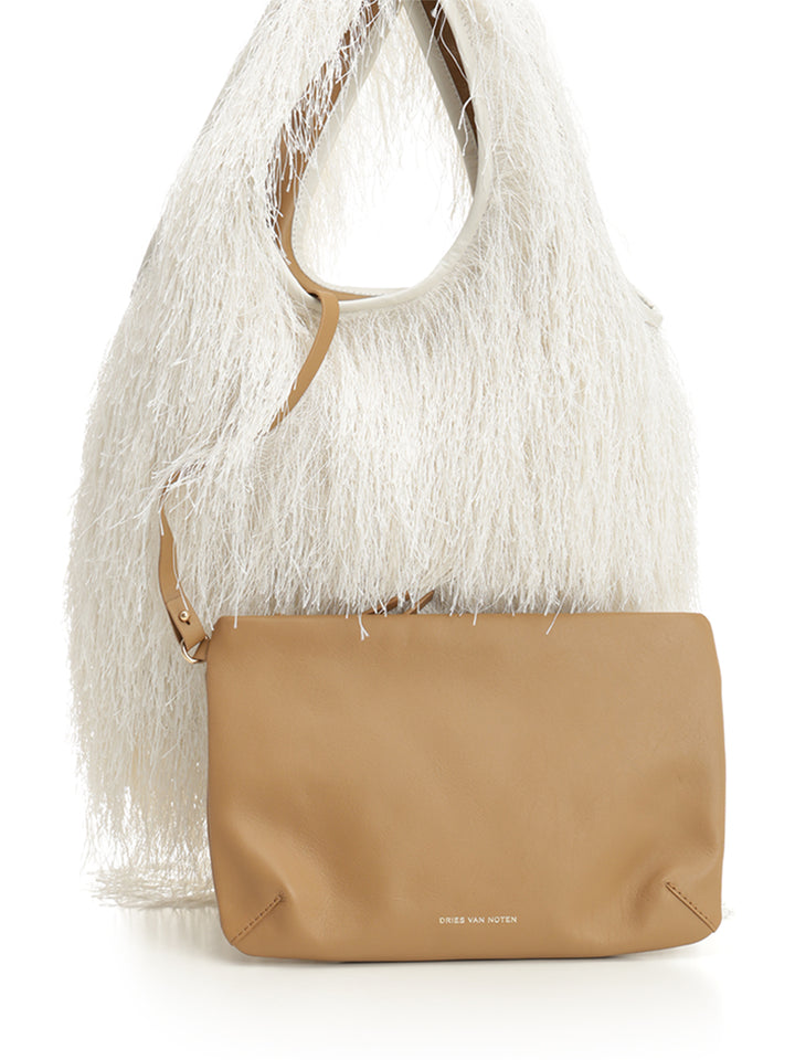 Dries Van Noten Large Tote Bag With Fringe Handbags - White | 8d788c384f167debb7f948903a68bcb15c362c79