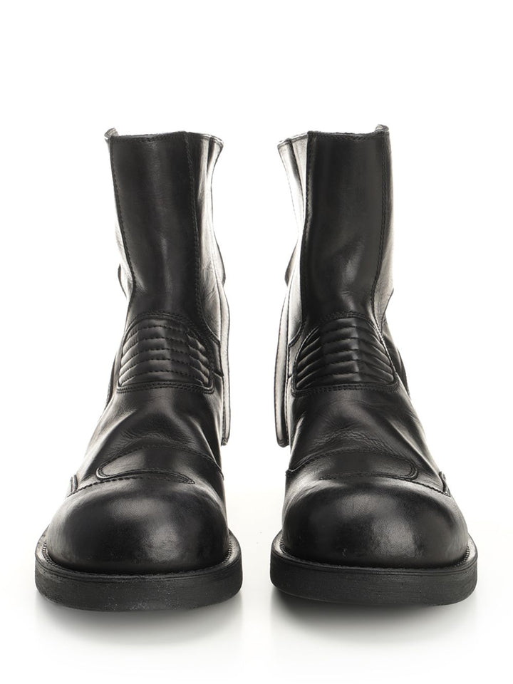 Mm6 Maison Margiela Leather Ankle Boots - Black | 451a118680196fc83ffc2f5aa554d734f7fe6c55
