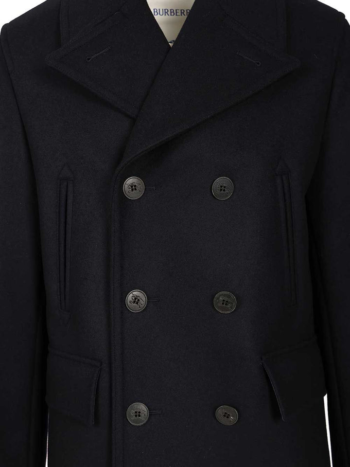 Burberry Pea Coat Jackets - Blue | 2b0e7cc5817bbe109e4e18296e902e24c2def2b7
