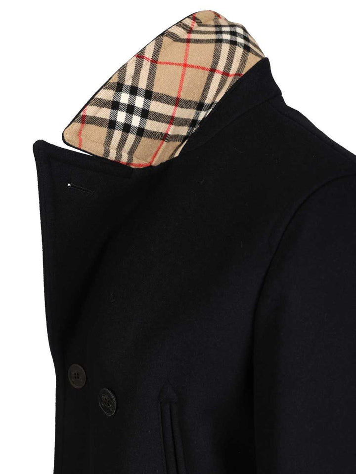 Burberry Pea Coat Jackets - Blue | 7717560756afac9cd496d65d31e2774f385388a0