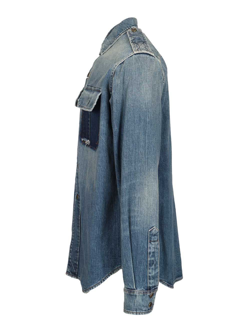 Maison Margiela Denim Shirt Shirts - Blue | a918bfa09b87af25c92139c869897badbdae242f