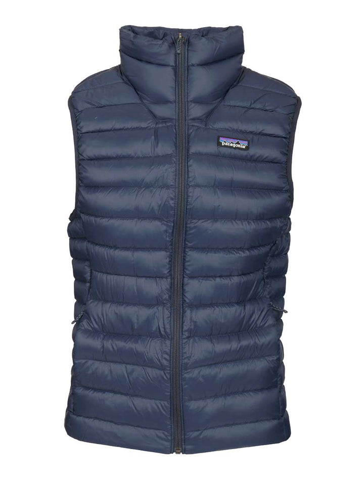 Patagonia Sleeveless Drawstring Down Jacket Coats - Blue | c94ea8f6237bcd31f74a74d98ea6b90080419589