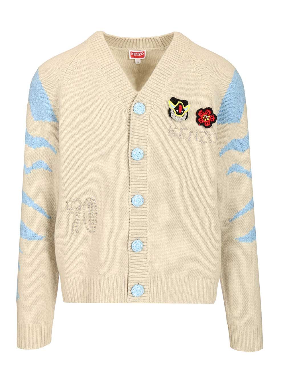 Kenzo Pachinko Cardigan Knitwear - Grey | 961136d768126eef52f440d5e391aacf409fb13f