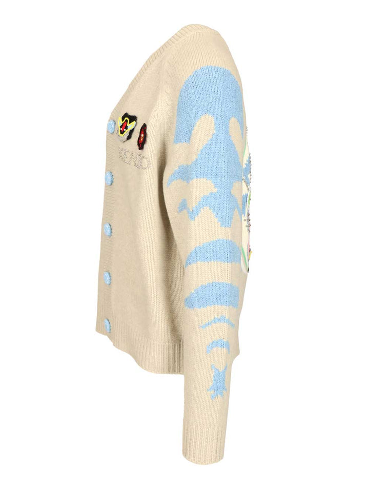 Kenzo Pachinko Cardigan Knitwear - Grey | 84d6ec9cbeb36a5113befdca101e533903fd188b