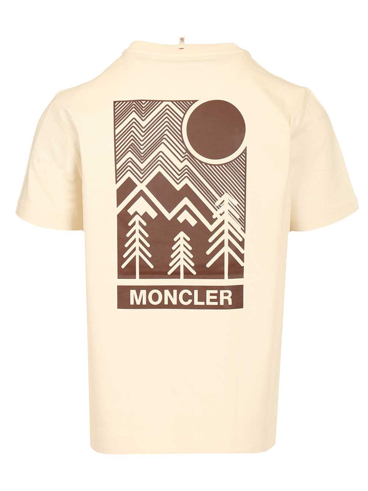 Moncler Grenoble Logo Cotton Jersey T-Shirt - White | 1ff089671d11e12495ccde39e5f66a123bbd0367