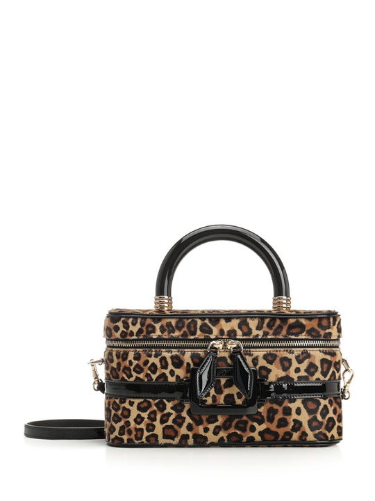 Belle Vivier Leopard-Print Buckle Tote Bag Handbags Animalier
