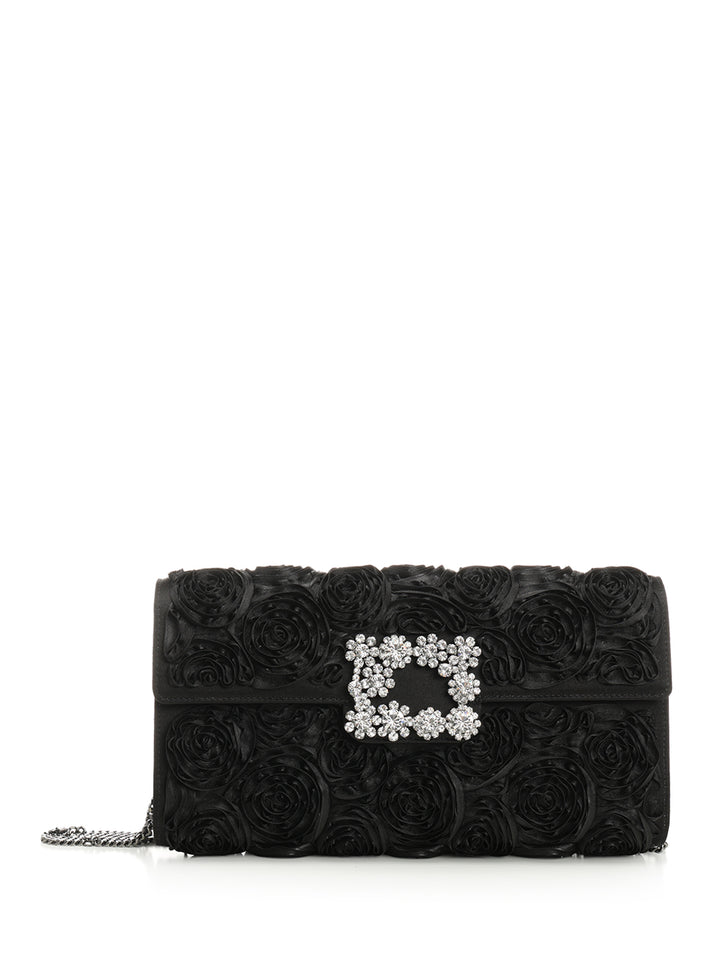 Roger Vivier Clutch In Black Satin Clutches - Black | 1fea391f39f818e92337d798fe5beecffdfda9e2