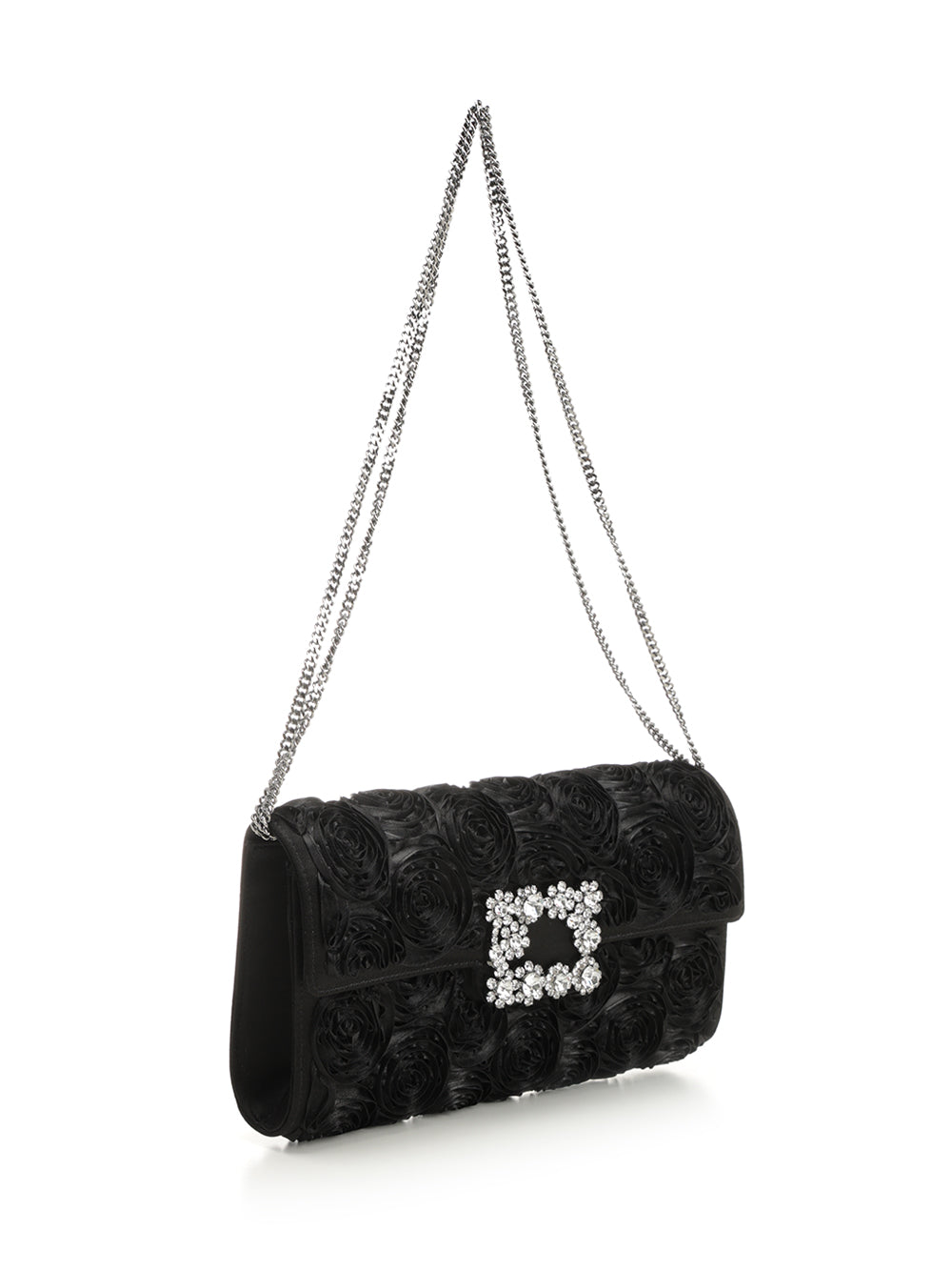 Roger Vivier Clutch In Black Satin Clutches - Black | bf70c904c4a911d741bed9d7fd1efd36e6a81207